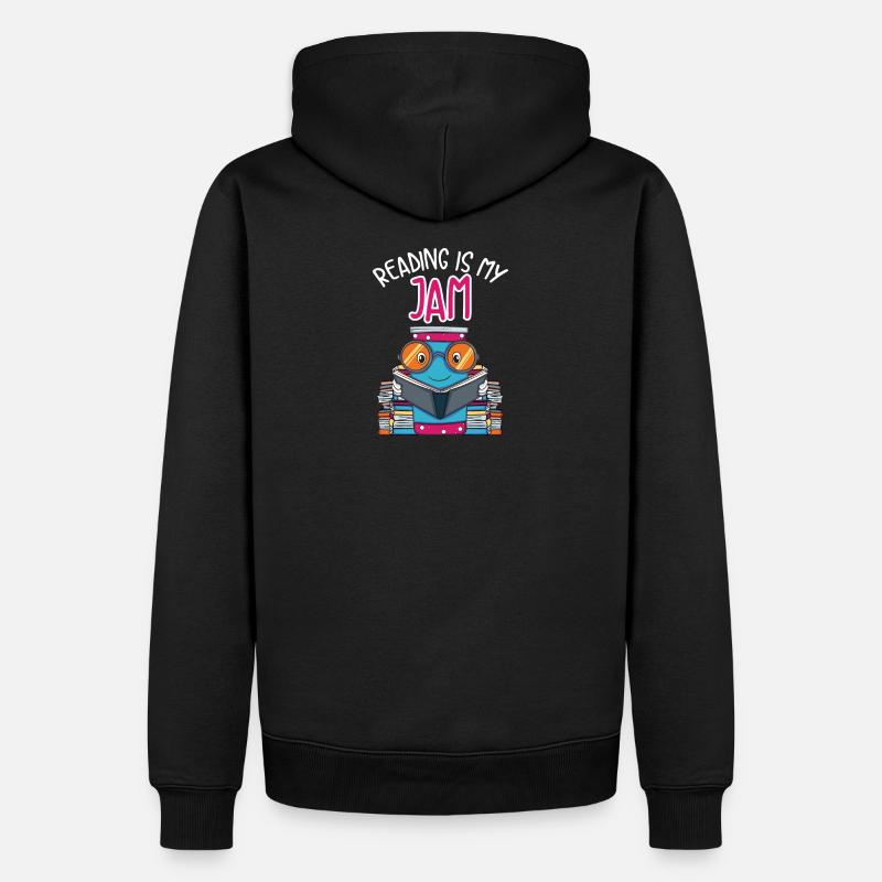 Bücher lesen Geschenk - Männer Premium Bio Hoodie - Schwarz