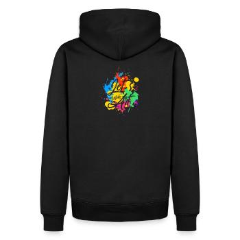 Cadeau d'artiste artiste abstrait - Sweat à capuche Premium bio Homme - noir - Dos - Nico (187cm)
