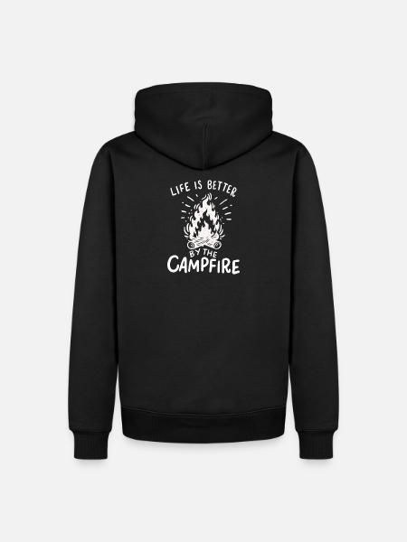 camping - Sweat à capuche Premium bio Homme - noir