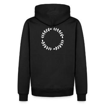 Cadeau d'anniversaire cadre de guirlande - Sweat à capuche Premium bio Homme - noir - Dos - Nico (187cm)