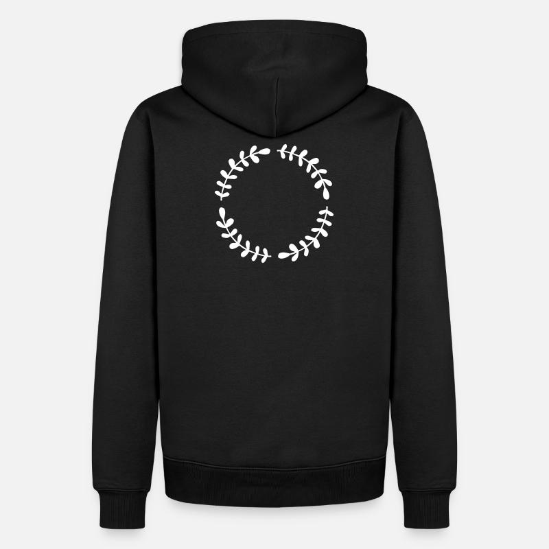Cadeau d'anniversaire cadre de guirlande - Sweat à capuche Premium bio Homme - noir