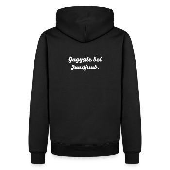 Youtube Schauen Sächsischer Spruch Ossi Geschenk - Männer Premium Bio Hoodie - Schwarz - Hinten - Nico (187cm)