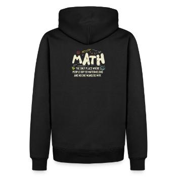 mathematics - Men’s Premium Organic Hoodie - black - Back - Nico (187cm)