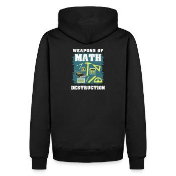 Cadeau math math - Sweat à capuche Premium bio Homme - noir - Dos - Nico (187cm)