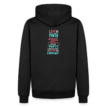 Crochet crochet crochet cadeau de tricot - Sweat à capuche Premium bio Homme - noir - Dos - Nico (187cm)