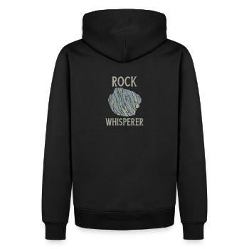 Géologues Pierres de géologie - Sweat à capuche Premium bio Homme - noir - Dos - Nico (187cm)