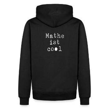 Mathe - Männer Premium Bio Hoodie - Schwarz - Hinten - Nico (187cm)