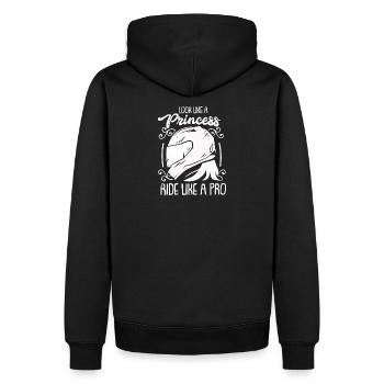 Motorcycle Motorcyclist Gift - Men’s Premium Organic Hoodie - black - Back - Nico (187cm)