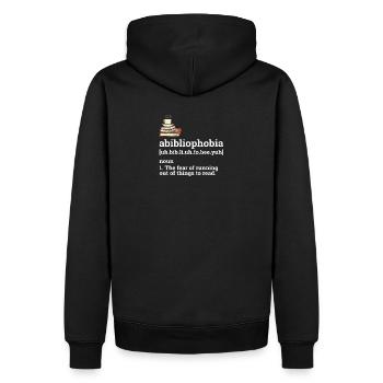 Définition de lecture de livres - Sweat à capuche Premium bio Homme - noir - Dos - Nico (187cm)