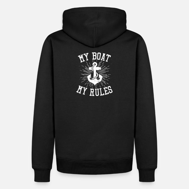 Bateau bateau cadeau capitaine - Sweat à capuche Premium bio Homme - noir
