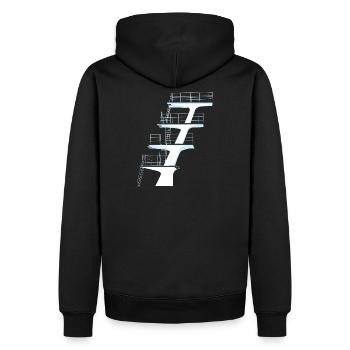tour de plongée piscine extérieure - Sweat à capuche Premium bio Homme - noir - Dos - Nico (187cm)