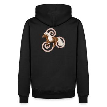 Haflinger Artos - Sweat à capuche Premium bio Homme - noir - Dos - Nico (187cm)