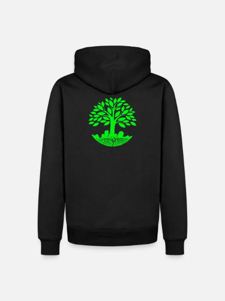 tree of life, zen, ecology - Men’s Premium Organic Hoodie - black