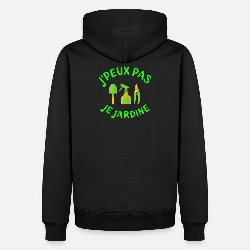 jardinage, jardiner, fan de jardinage - Sweat à capuche Premium bio Homme - noir