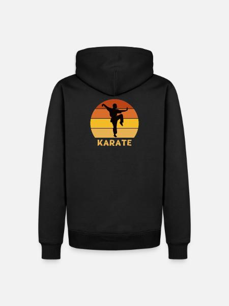 Karate, Karate-Fan, mach Karate - Männer Premium Bio Hoodie - Schwarz