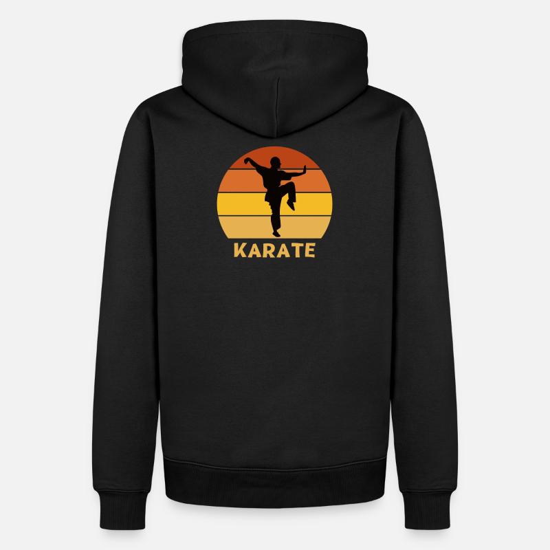 Karate, Karate-Fan, mach Karate - Männer Premium Bio Hoodie - Schwarz