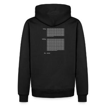 720p1080p4k weiß - Männer Premium Bio Hoodie - Schwarz - Hinten - Nico (187cm)
