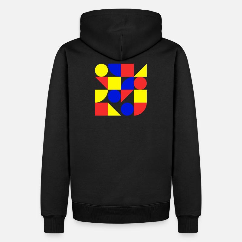 Form, Geometrie, Kunst, Bauhaus - Männer Premium Bio Hoodie - Schwarz