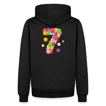 Geburtstag, 7 Jahre, Ich bin 7 Jahre alt, 7 Jahre alt - Männer Premium Bio Hoodie - Schwarz - Hinten - Nico (187cm)