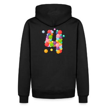 4ans, 4 ans, j'ai 4 ans, anniversaire 4 ans - Sweat à capuche Premium bio Homme - noir - Dos - Nico (187cm)