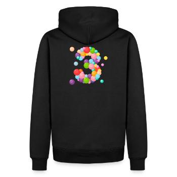 drei Jahre, ich bin 3 Jahre alt, Geburtstag 3 Jahre, 3 Jahre alt - Männer Premium Bio Hoodie - Schwarz - Hinten - Nico (187cm)