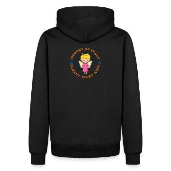 MoS Logo 2024 - Männer Premium Bio Hoodie - Schwarz - Hinten - Nico (187cm)