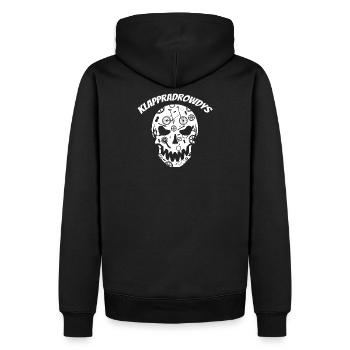 Klapprad Bicycle Skull Fahrrad Rowdys Bike Kappe - Männer Premium Bio Hoodie - Schwarz - Hinten - Nico (187cm)