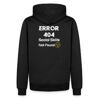 social skills - Sweat à capuche Premium bio Homme - noir - Dos - Nico (187cm)