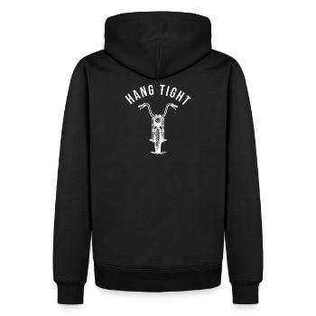 Accrocher serré cintre de singe de moto - Sweat à capuche Premium bio Homme - noir - Dos - Nico (187cm)