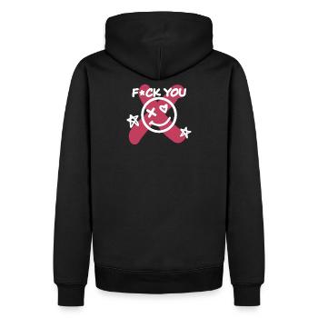 Va te faire foutre! - Sweat à capuche Premium bio Homme - noir - Dos - Nico (187cm)