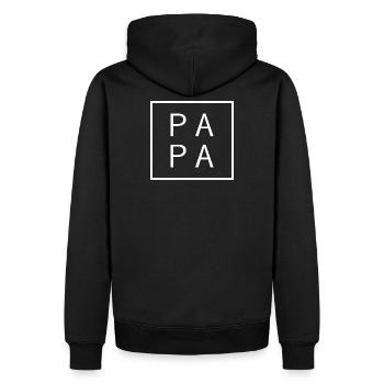 Papa Est. 2026 Père depuis 2026 Futur papa 2026 - Sweat à capuche Premium bio Homme - noir - Dos - Nico (187cm)