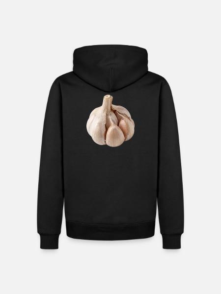 Garlic Vegan cuisine mediterranean - Men’s Premium Organic Hoodie - black