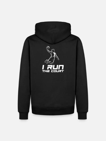 I run the court - Basketball - Men’s Premium Organic Hoodie - black