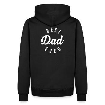 Legende 2026 Best Dad Ever - Männer Premium Bio Hoodie - Schwarz - Hinten - Nico (187cm)