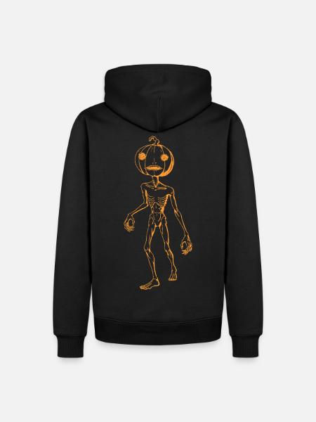 Kabocha-Albtraum – Amber - Männer Premium Bio Hoodie - Schwarz