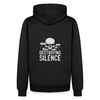 Groupe de rock tambour et batteur de crâne - Sweat à capuche Premium bio Homme - noir - Dos - Nico (187cm)