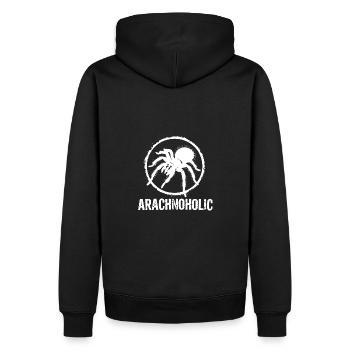 Arachnoholic große haarige Vogelspinne Silhouette - Männer Premium Bio Hoodie - Schwarz - Hinten - Nico (187cm)
