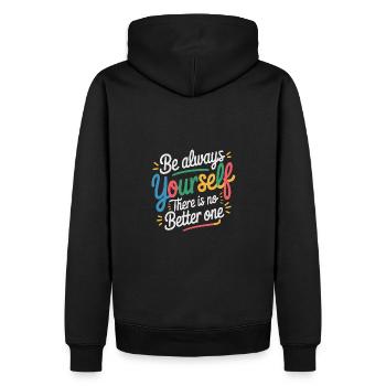 Soyez toujours vous-même, il n’y en a pas de mieux - Sweat à capuche Premium bio Homme - noir - Dos - Nico (187cm)