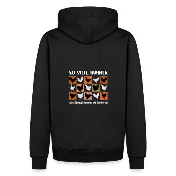 J’ai les plus beaux poulets Graphique de poulet coloré - Sweat à capuche Premium bio Homme - noir - Dos - Nico (187cm)