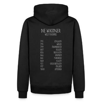 dates de tournée Viking - Sweat à capuche Premium bio Homme - noir - Dos - Nico (187cm)