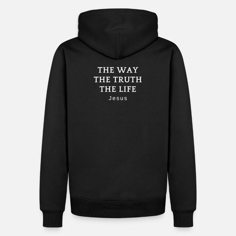 Jésus est le chemin - Sweat à capuche Premium bio Homme - noir