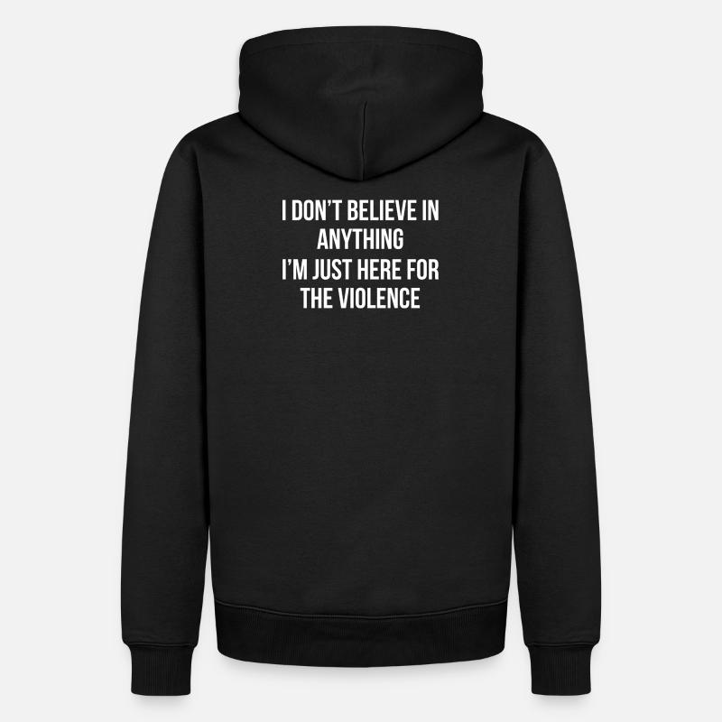 Schwarzweiß Textstatement  - Männer Premium Bio Hoodie - Schwarz