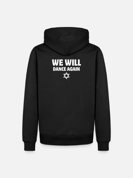 Israel, we will dance again - Men’s Premium Organic Hoodie - black