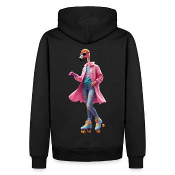 Patins à roulettes Flamingo - Sweat à capuche Premium bio Homme - noir - Dos - Nico (187cm)