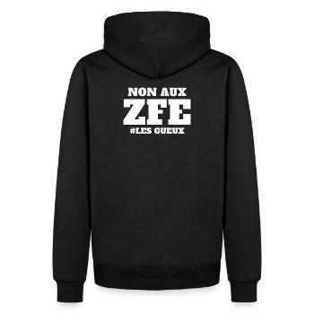 voiture, voiture ancienne, libre circulation - Sweat à capuche Premium bio Homme - noir - Dos - Nico (187cm)