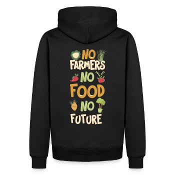 Pas d’agriculteurs, pas de nourriture, pas d’avenir, d’agriculteur, d’agriculteur - Sweat à capuche Premium bio Homme - noir - Dos - Nico (187cm)