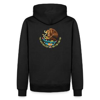 Armoiries nationales du Mexique - Sweat à capuche Premium bio Homme - noir - Dos - Nico (187cm)