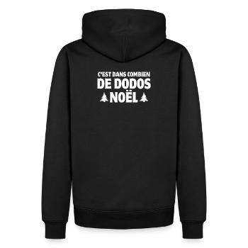 Weihnachten, Weihnachtsfeiern, Frohe Feiertage, Weihnachtsmann - Männer Premium Bio Hoodie - Schwarz - Hinten - Nico (187cm)