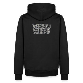 Weekend Cruisen Shirt Sticker für Tuning Fans - Männer Premium Bio Hoodie - Schwarz - Hinten - Nico (187cm)