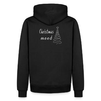 Ambiance de Noël – Sapin de Noël minimaliste - Sweat à capuche Premium bio Homme - noir - Dos - Nico (187cm)